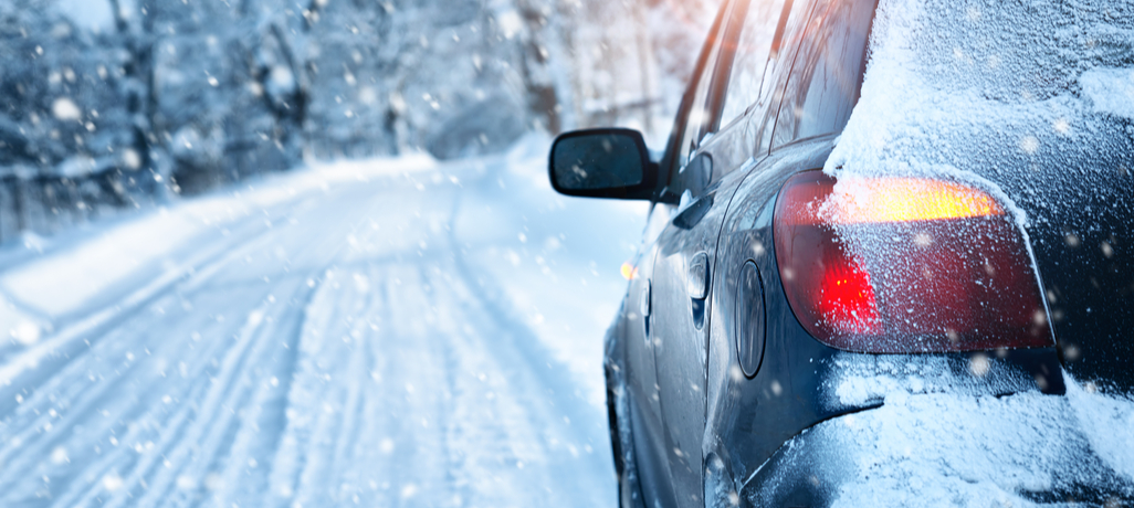 car driving in snow